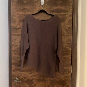 Express Brown Ribbed Knit Sweater